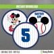 Mickey Mouse Baseball Birthday Circle Labels 